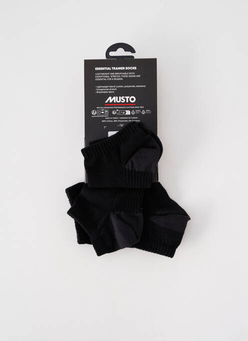 Chaussettes noir MUSTO pour homme