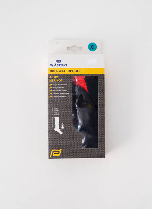 Chaussettes noir PLASTIMO pour homme