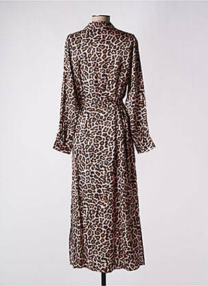 Robe longue manches longues manches longues marron LA PETITE ETOILE femme