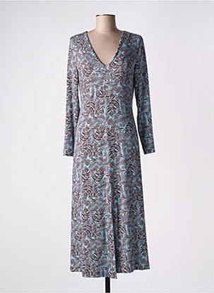 Robe pull col v manches longues bleu GUITARE femme