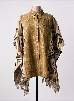 Poncho coupe asymétrique beige MEISÏE femme
