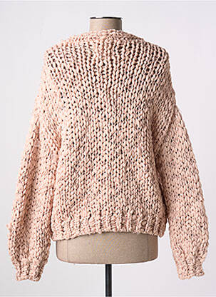 Gilet manches longues resserrée sur le bas rose MEISÏE femme