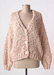 Gilet manches longues rose MEISÏE pour femme seconde vue