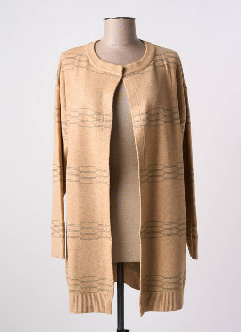 Gilet manches longues beige MEISÏE pour femme
