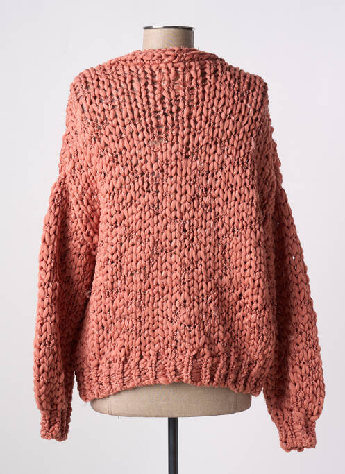 Gilet manches longues rose fonce MEISÏE pour femme