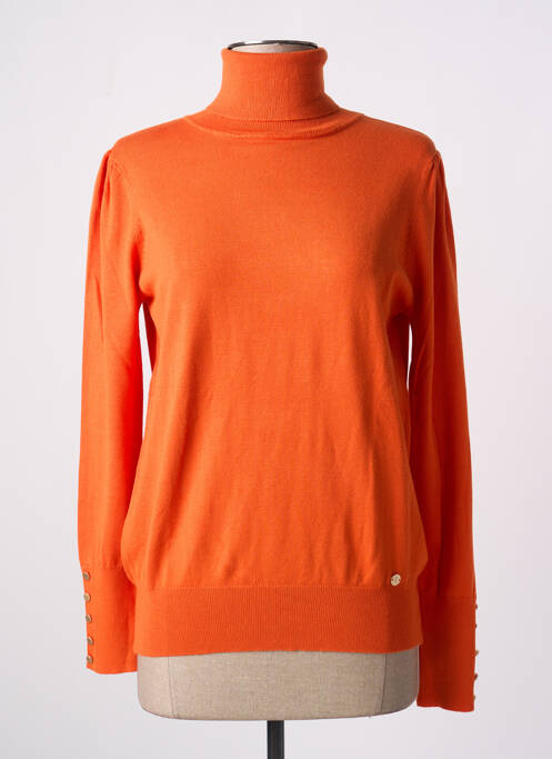 Pull col roulé orange LA PETITE ETOILE pour femme