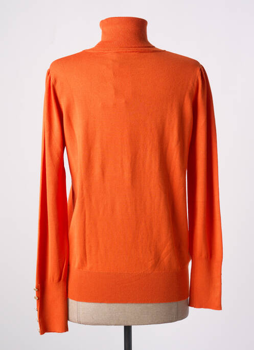 Pull col roulé orange LA PETITE ETOILE pour femme