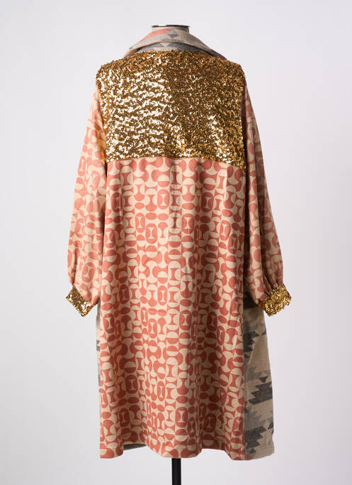 Manteau long orange MEISÏE pour femme