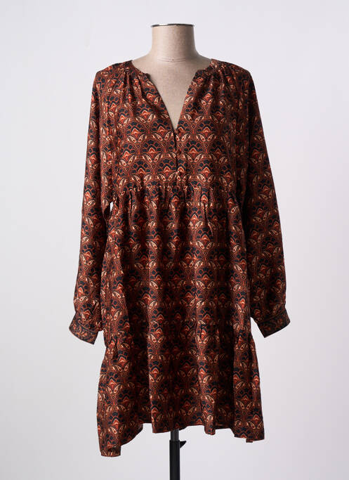 Robe courte marron LA PETITE ETOILE pour femme