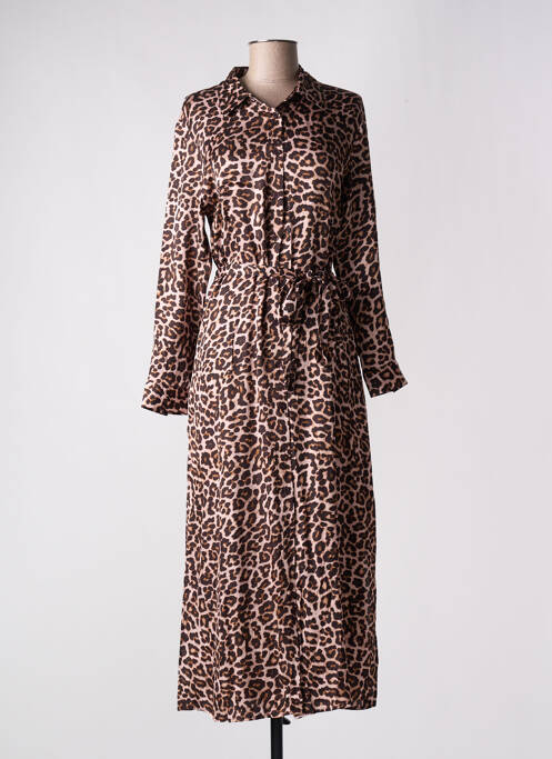 Robe longue marron LA PETITE ETOILE pour femme