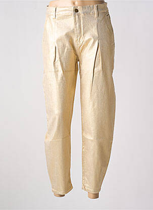 Pantalon 7/8 taille haute taille haute or MEISÏE femme
