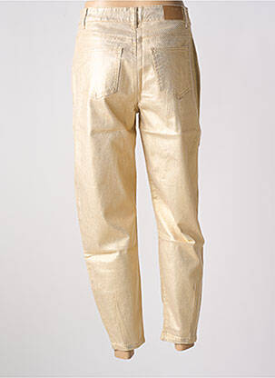 Pantalon 7/8 taille haute taille haute or MEISÏE femme