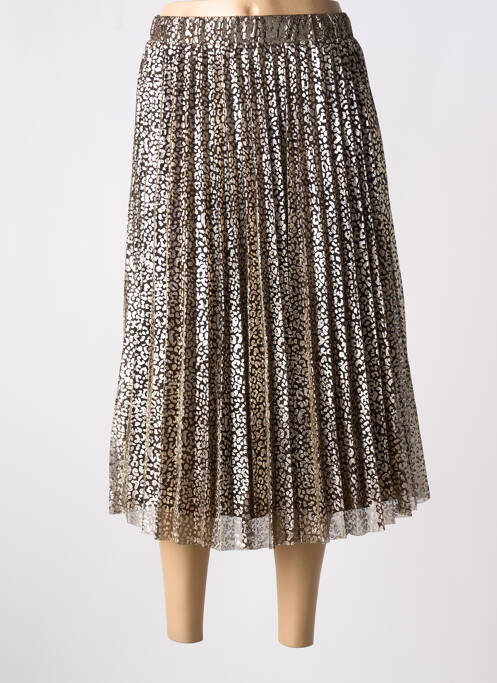 Jupe mi-longue coupe évasée or LA PETITE ETOILE femme