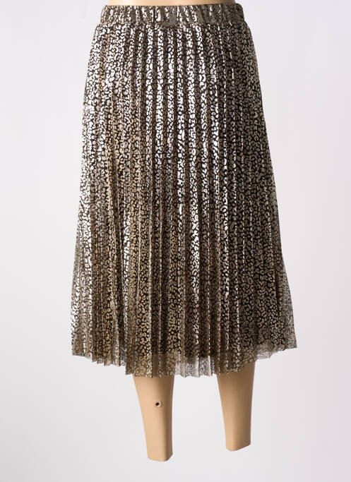 Jupe mi-longue coupe évasée or LA PETITE ETOILE femme