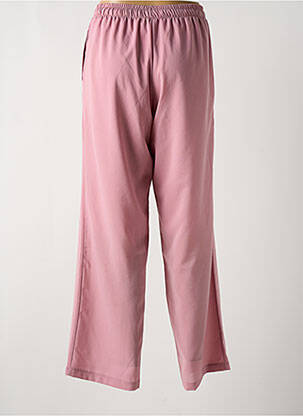 Pantalon droit taille élastique rose MULTIPLES femme