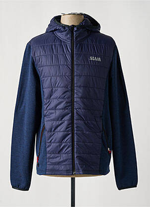 Doudoune manches longues a capuche bleu SLAM homme
