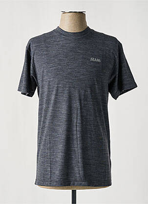 T-shirt coupe droite manches courtes gris SLAM homme