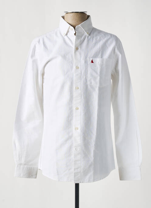 Chemise manches longues blanc MUSTO pour homme