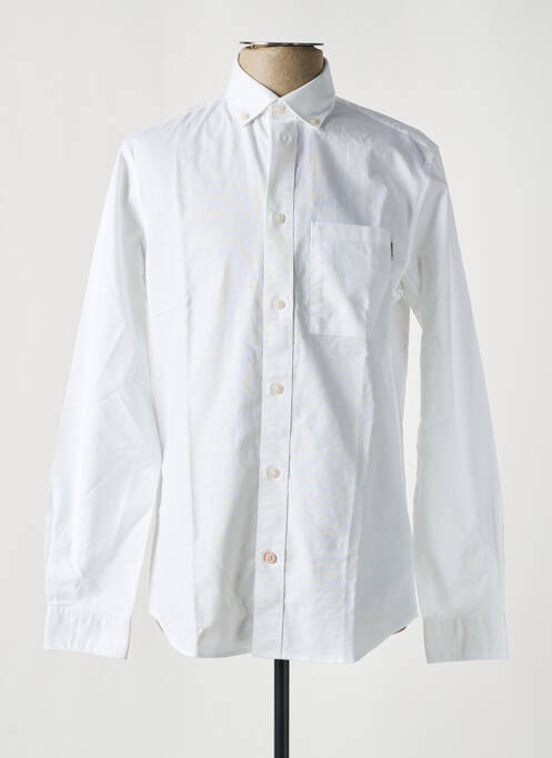 Chemise manches longues blanc MUSTO pour homme