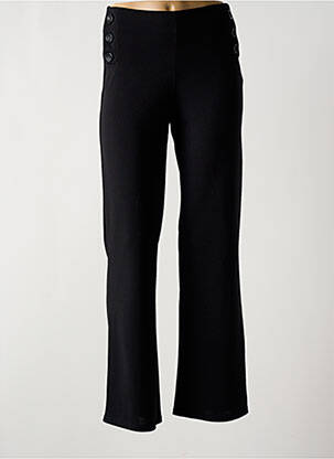 Pantalon droit taille élastique noir MULTIPLES femme