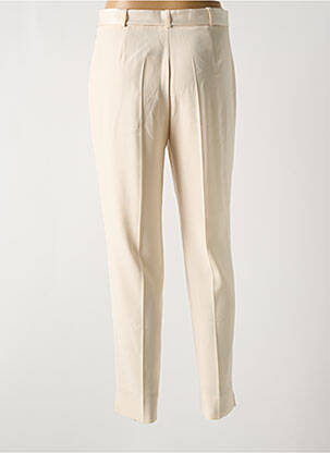 Pantalon flare fermeture zippée sous rabat boutonné beige MULTIPLES femme