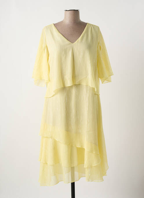 Robe mi-longue jaune MULTIPLES pour femme
