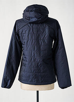 Doudoune poches a capuche bleu SLAM femme