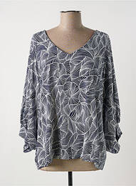 Top imprimé fantaisie manches longues bleu MULTIPLES femme