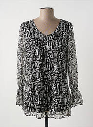 Top imprimé fantaisie manches longues noir MULTIPLES femme