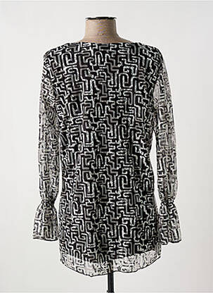 Top imprimé fantaisie manches longues noir MULTIPLES femme