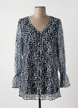 Top imprimé fantaisie manches longues bleu MULTIPLES femme
