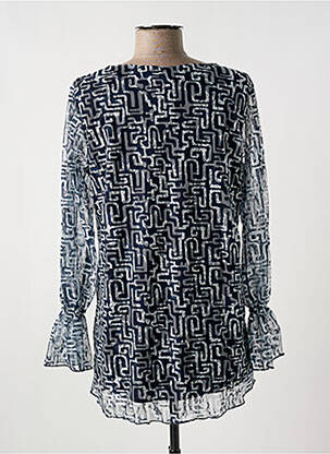 Top imprimé fantaisie manches longues bleu MULTIPLES femme