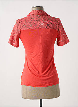 Polo stretch manches courtes orange MULTIPLES femme