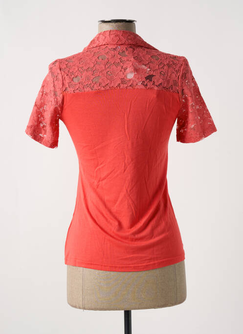 Polo stretch manches courtes orange MULTIPLES femme