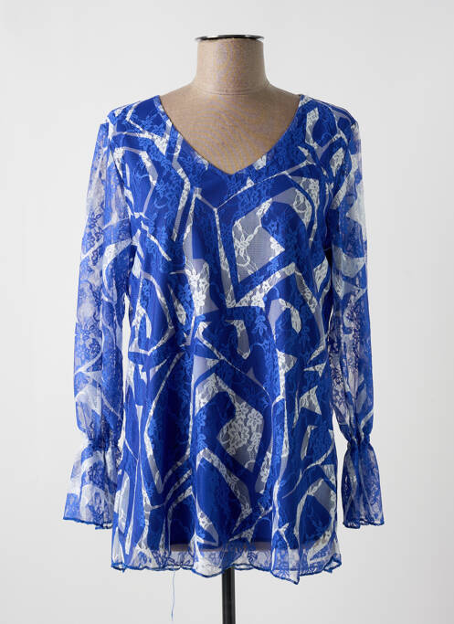 Tunique manches longues bleu MULTIPLES pour femme