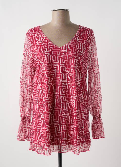 Tunique manches longues rouge MULTIPLES pour femme