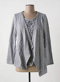 Gilet manches longues manches longues gris MULTIPLES femme