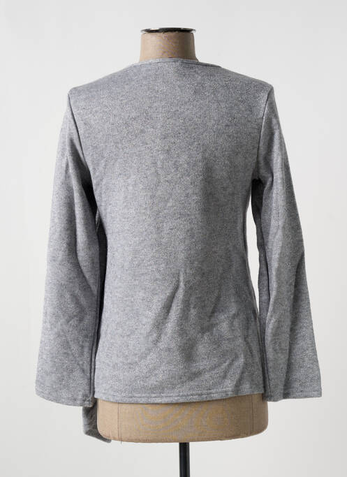 Gilet manches longues manches longues gris MULTIPLES femme