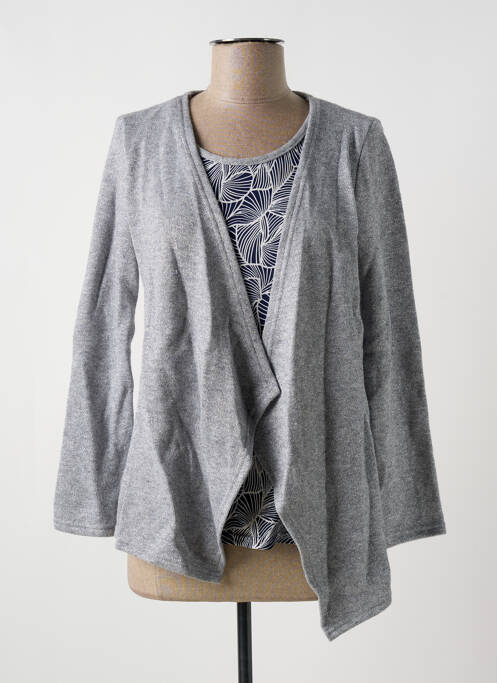 Gilet manches longues gris MULTIPLES pour femme