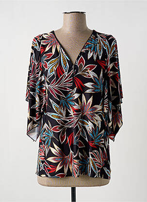 Top stretch manches 3/4 noir MULTIPLES femme