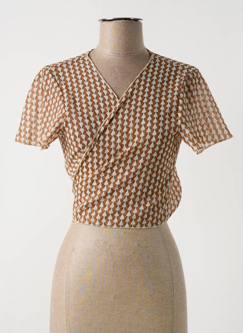 Blouse marron MULTIPLES pour femme