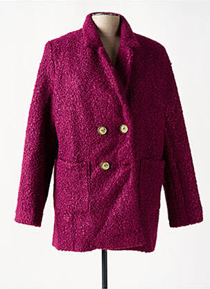 Manteau court coupe droite sans capuche violet MULTIPLES femme