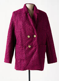 Manteau court coupe droite sans capuche violet MULTIPLES femme