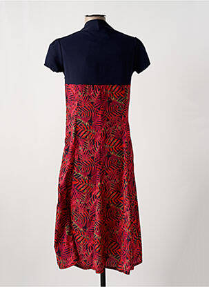 Robe mi-longue manches courtes manches courtes bleu MULTIPLES femme
