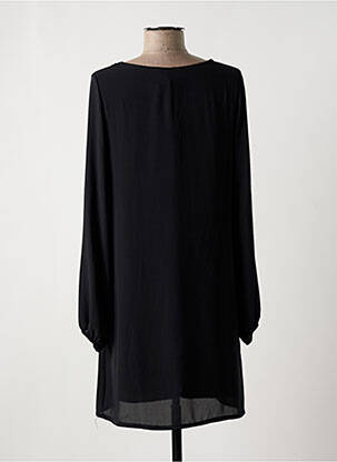 Robe courte coupe fluide manches longues noir MULTIPLES femme