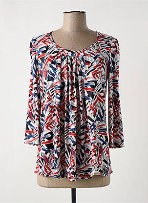 T-shirt manches 3/4 manches 3/4 rouge MULTIPLES femme