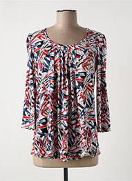 T-shirt manches 3/4 manches 3/4 rouge MULTIPLES femme