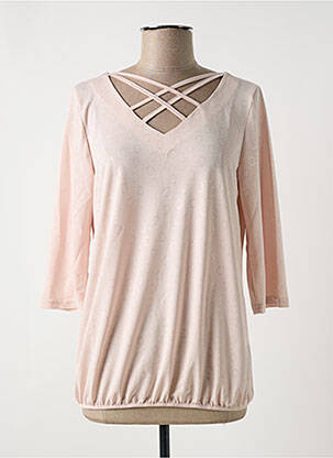 Blouse manches 3/4 manches 3/4 rose MULTIPLES femme