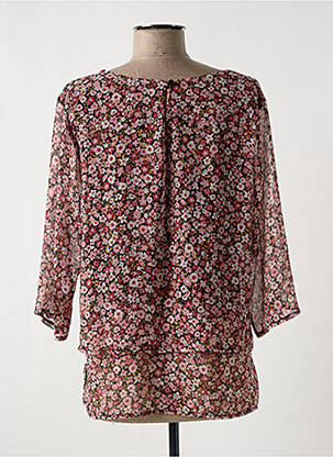 Blouse légère et transparente manches 3/4 rose MULTIPLES femme