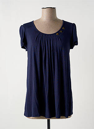 T-shirt coupe droite manches courtes bleu MULTIPLES femme